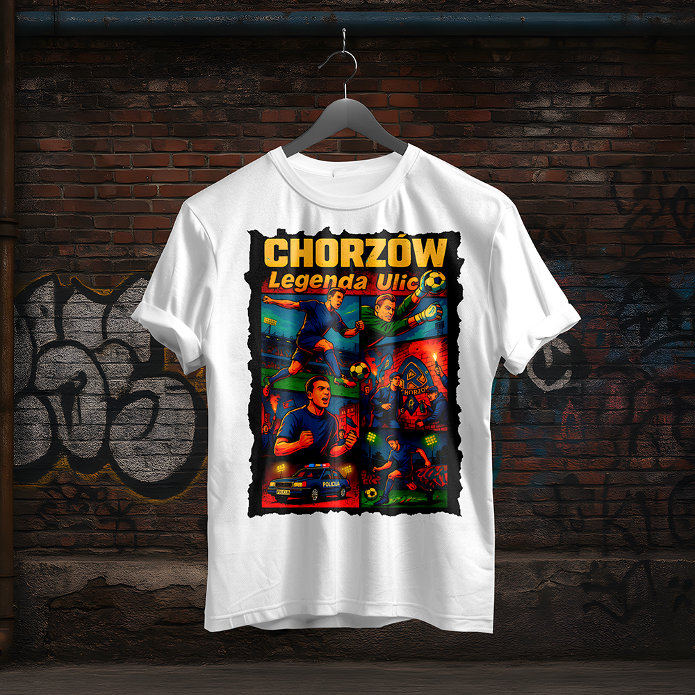 CHORZÓW — Legenda Ulicy | Gildan 64000, koszulka biała