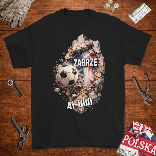 Koszulka Zabrze 41-800 – Styl Uliczny & Pasja Górnika | Solidna Bawełna Gildan 2000