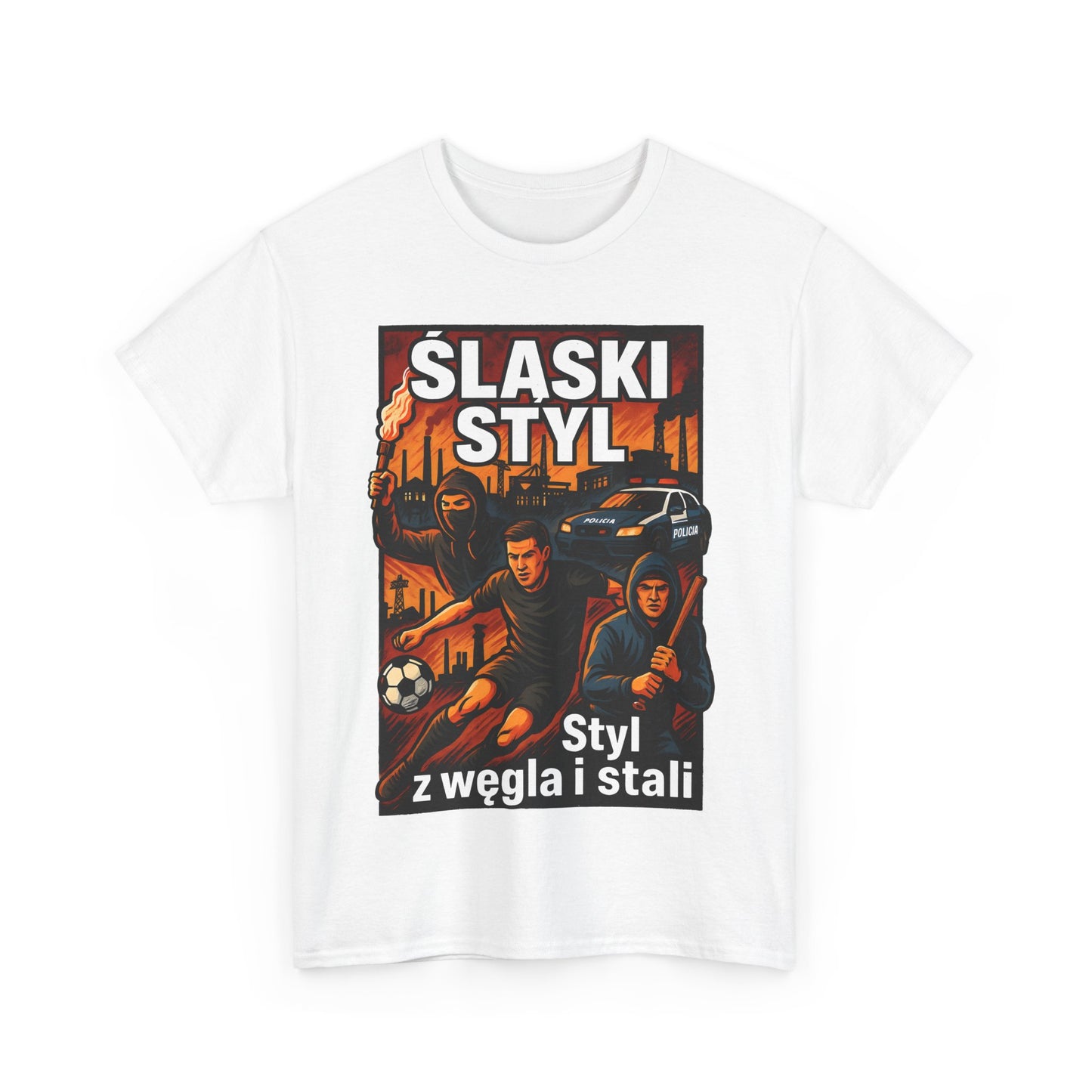 Śląski Styl – Dwustronna Koszulka | QR + Dürer Print | Styl z Węgla i Stali – Śląski Merch. Bez ściemy.