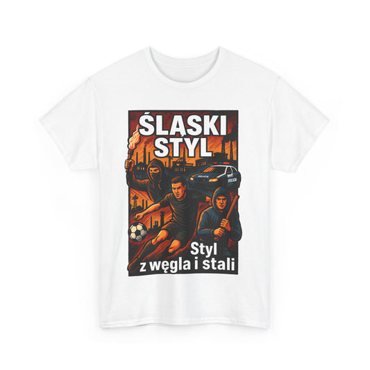 Śląski Styl – Dwustronna Koszulka | QR + Dürer Print | Styl z Węgla i Stali – Śląski Merch. Bez ściemy.