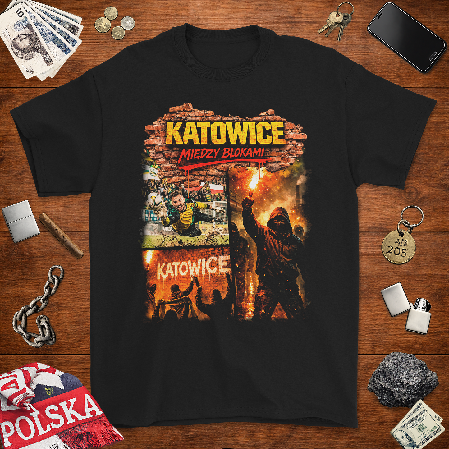 Koszulka Katowice Między Blokami – Styl Uliczny & Fanatyczny | Gildan 2000 Ultra Cotton