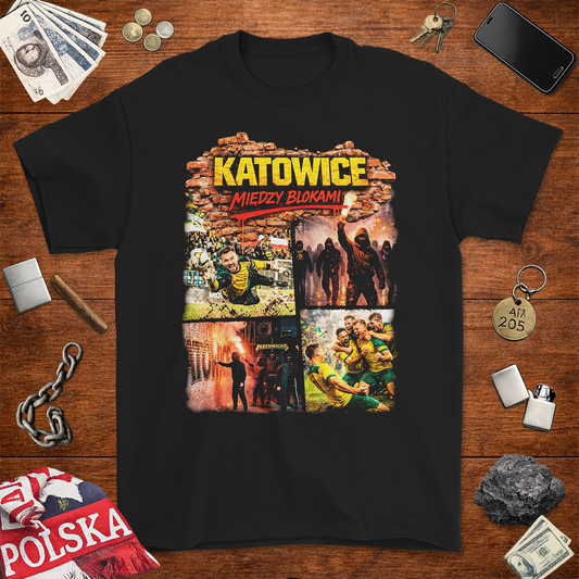 Koszulka Katowice Między Blokami – Styl Uliczny & Fanatyczny | Gildan 2000 Ultra Cotton