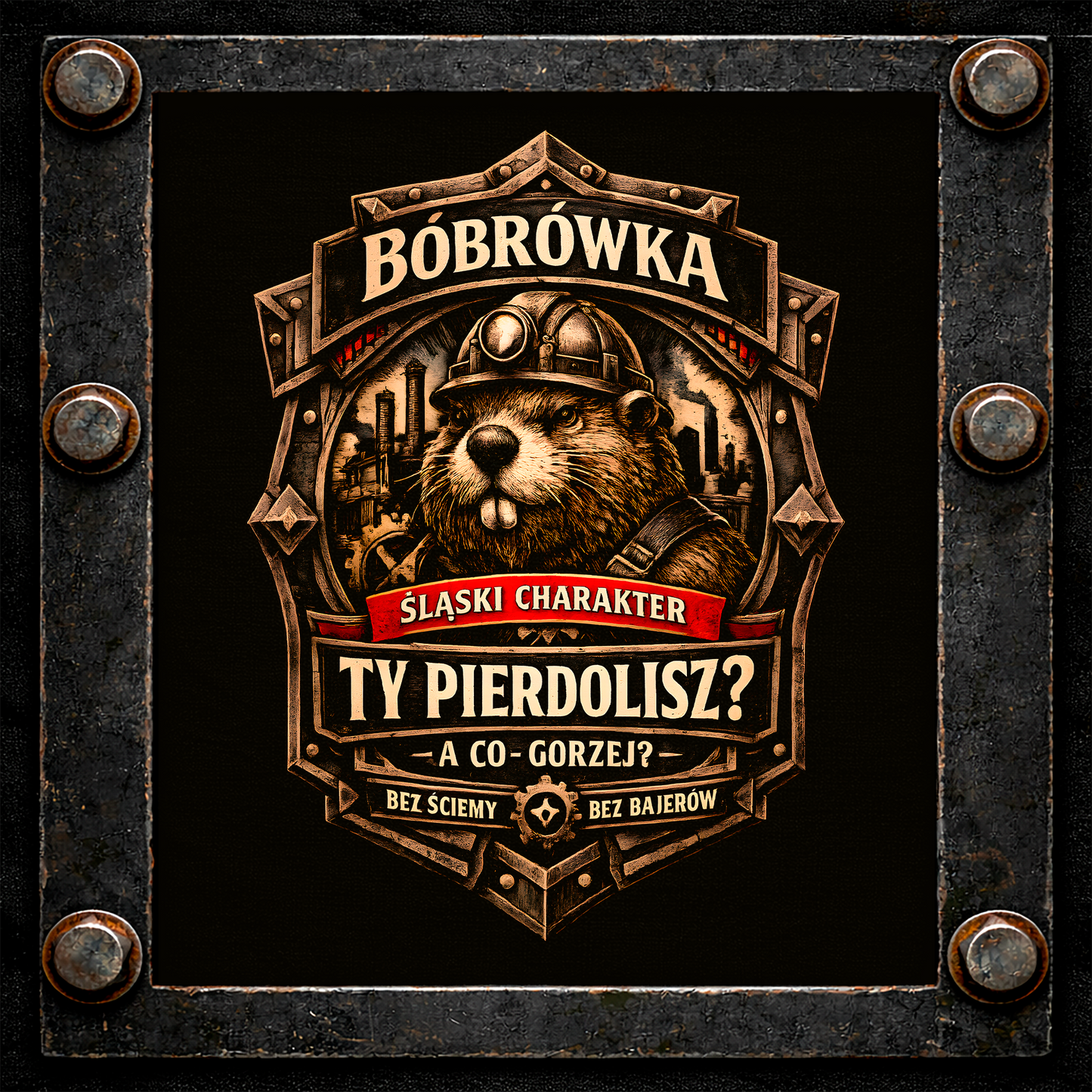 Koszulka Bóbrówka - Śląski Charakter & Humor | T-shirt Górniczy Gildan 2000