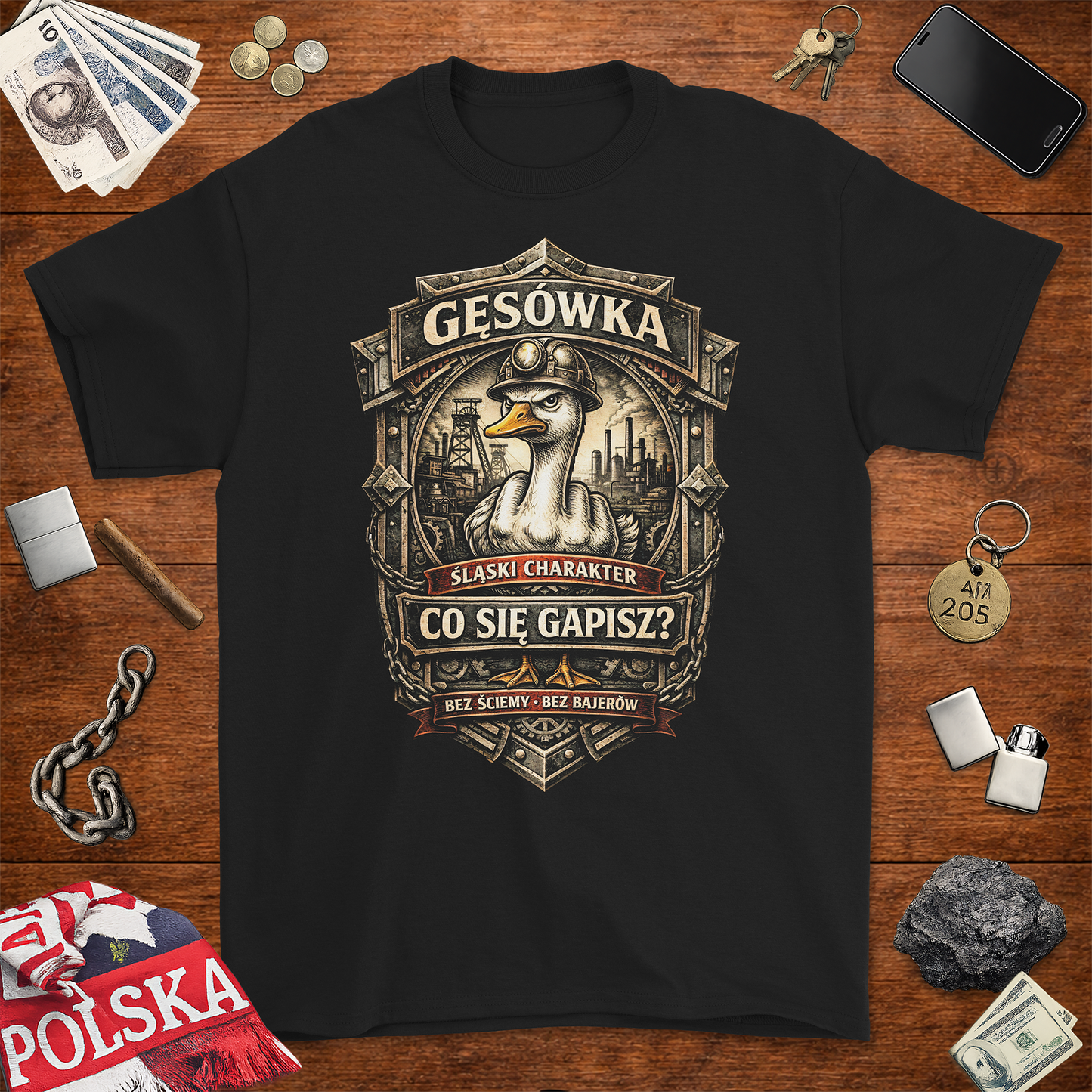 Koszulka Gęsówka – Co Się Gapisz? Śląski Charakter | Gildan 2000 Ultra Cotton