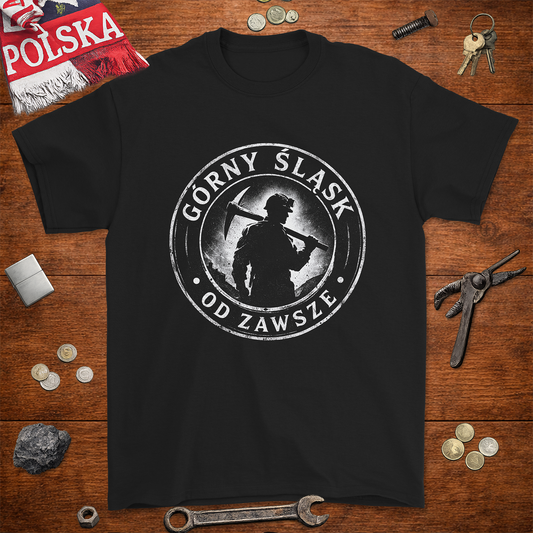 Koszulka Górny Śląsk Od Zawsze – Tradycja Górnicza | Solidna Bawełna Gildan 2000