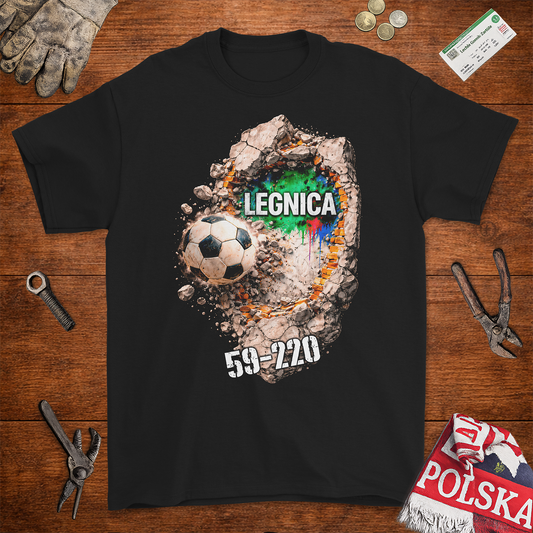 Koszulka Legnica 59-220 – Styl Uliczny & Kibicowski | Solidna Bawełna Gildan 2000