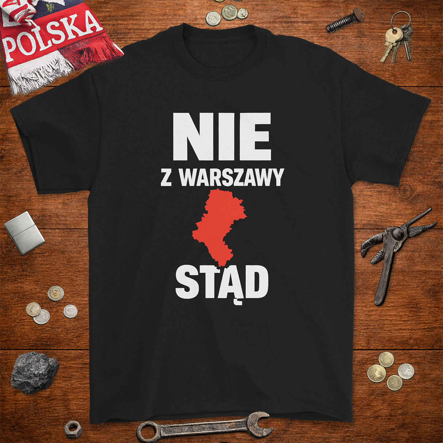 Koszulka Nie z Warszawy, STĄD – Śląska Tożsamość | Solidna Bawełna Gildan 2000