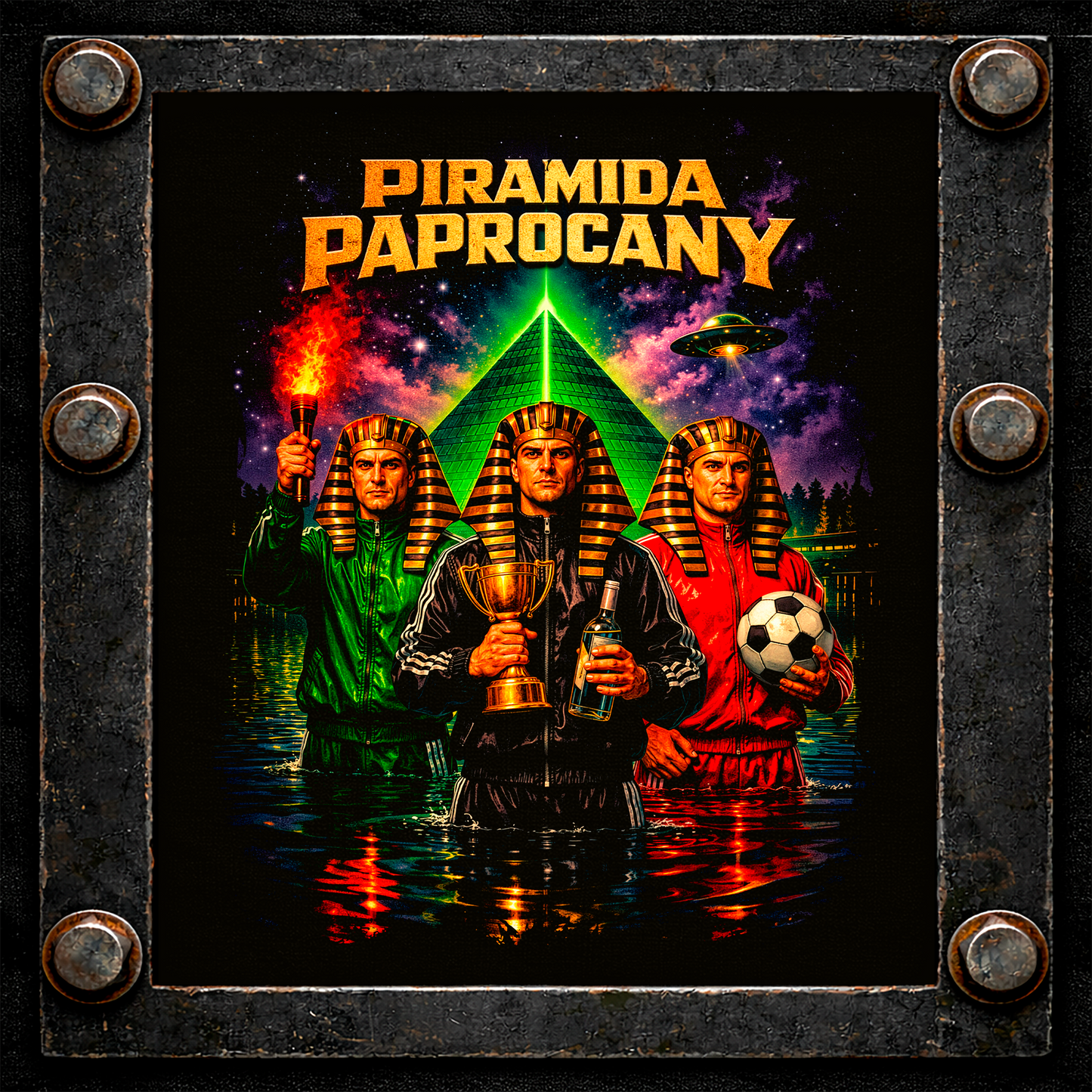 Koszulka Piramida Paprocany – Tychy Cyberpunk & Humor | Gildan 2000 Heavy Cotton