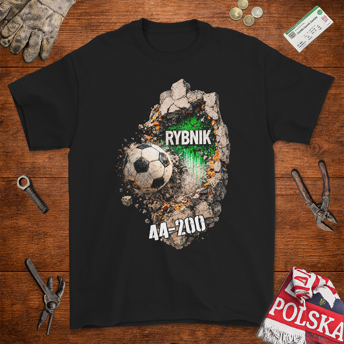 Koszulka Rybnik 44-200 – Styl Uliczny & Pasja | Solidna Bawełna Gildan 2000