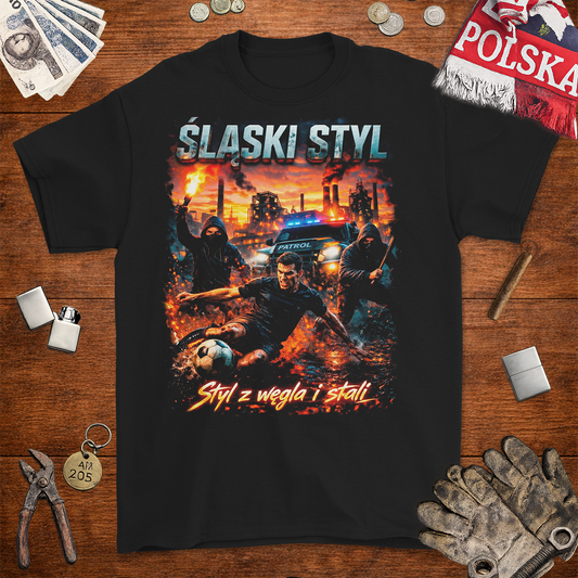 Koszulka Śląski Styl – Styl z Węgla i Stali | Premium Industrial & Football