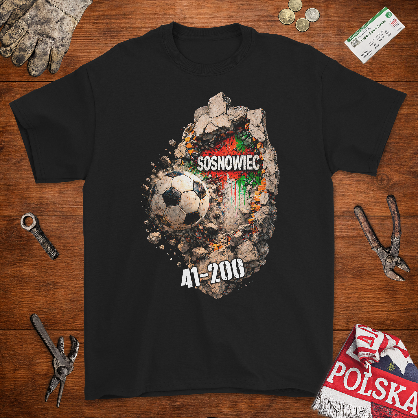 Koszulka Sosnowiec 41-200 – Styl Uliczny & Pasja | Solidna Bawełna Gildan 2000