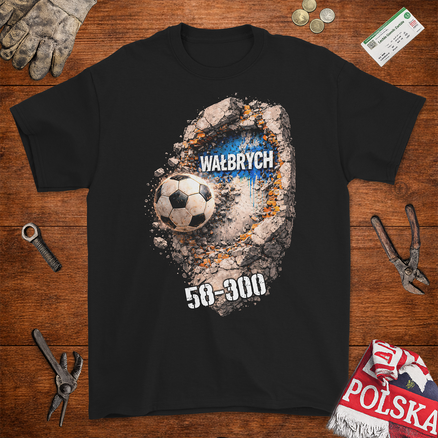 Koszulka Wałbrzych 58-300 – Styl Uliczny & Pasja | Solidna Bawełna Gildan 2000
